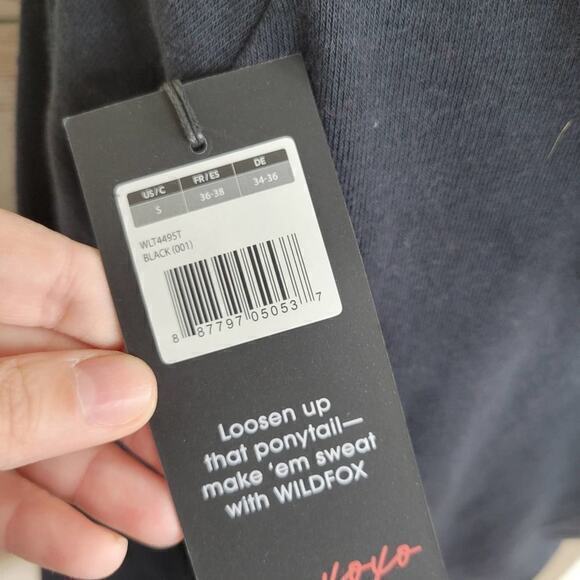 NWT Wildfox Sweat Halo Pullover Black Hoodie Small - Picture 4 of 10